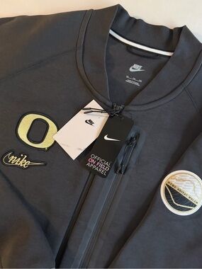 Nike Tech Oregon Ducks Bowerman Sweatshirt Men 2XL TEAM ISSUE On Field Full Zip